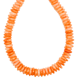 Coral Disc Beaded Necklace