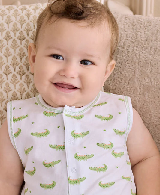 Kissy Kissy Crocodile Camp- Sleeveless Playsuit