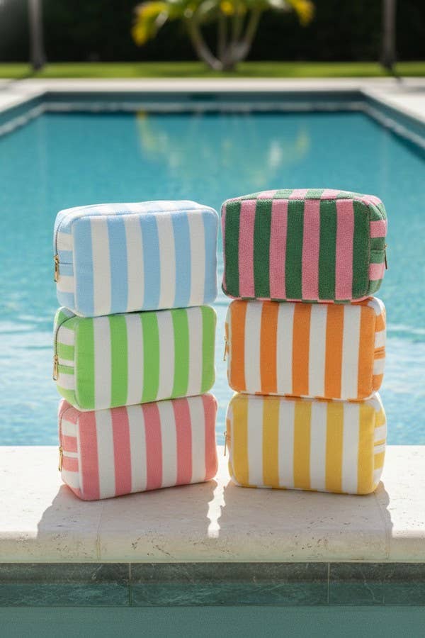 Striped Terry Cloth Bag