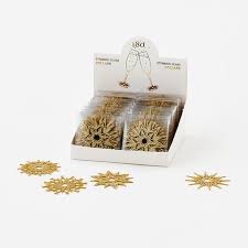 Gold Snowflake Stemware Collars