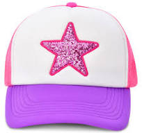 glitter star trucker hat