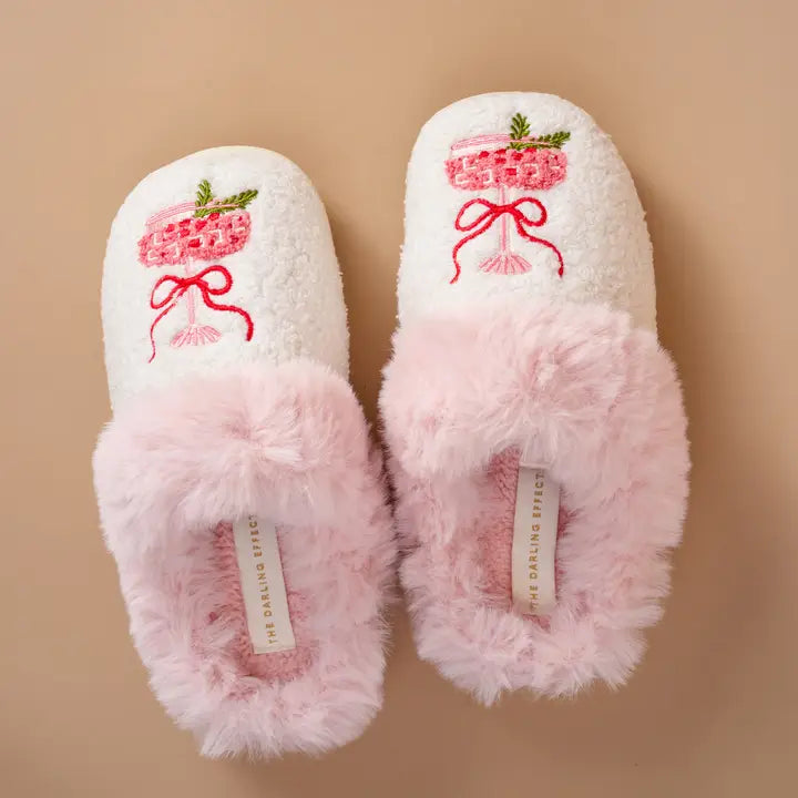 Dreamy Daze Slippers-Cranberry Cosmo