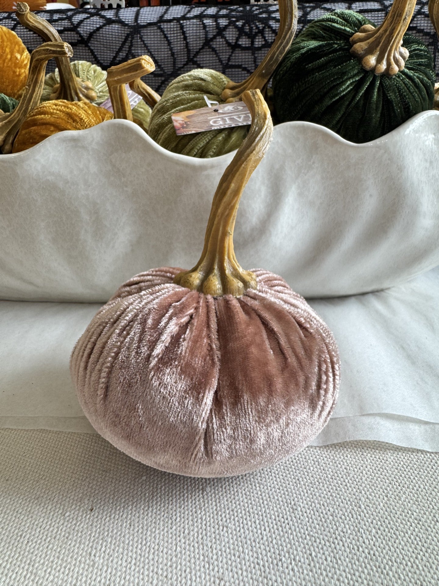 Mini Velvet Pumpkin