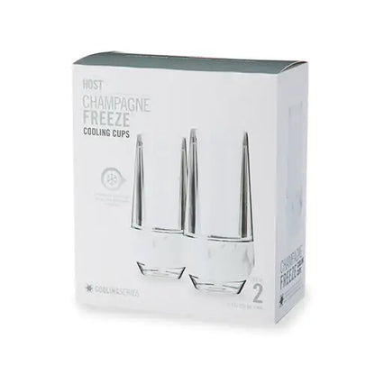 Champagne FREEZE™ Insulated Cooling Cups - Marble - Set of 2