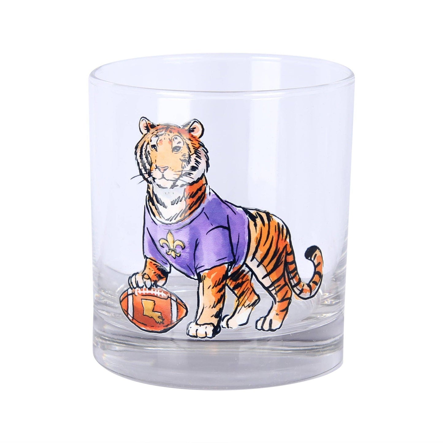 LSU Spirit Standing Tiger Glass