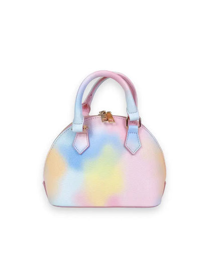 Pearl Studs Leather Satchel Bag