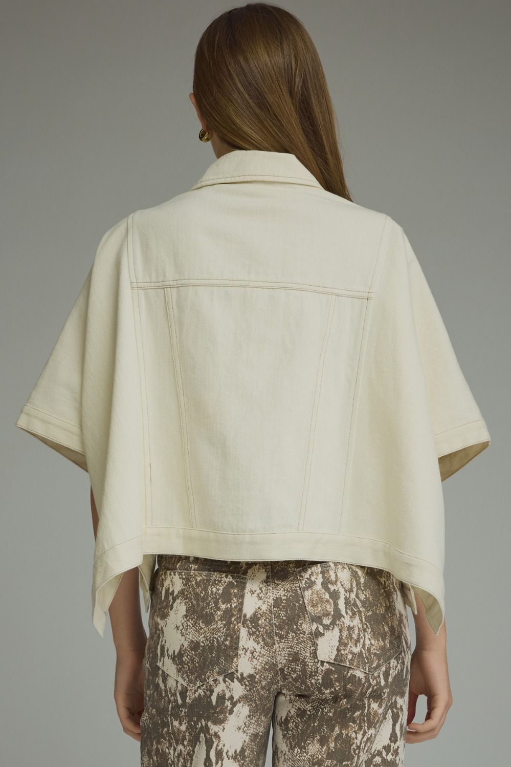 Avary Ecru Denim Short Sleeve Jacket