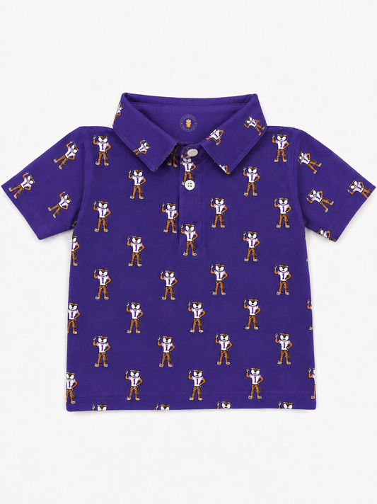 Purple Tiger Bait Youth Polo