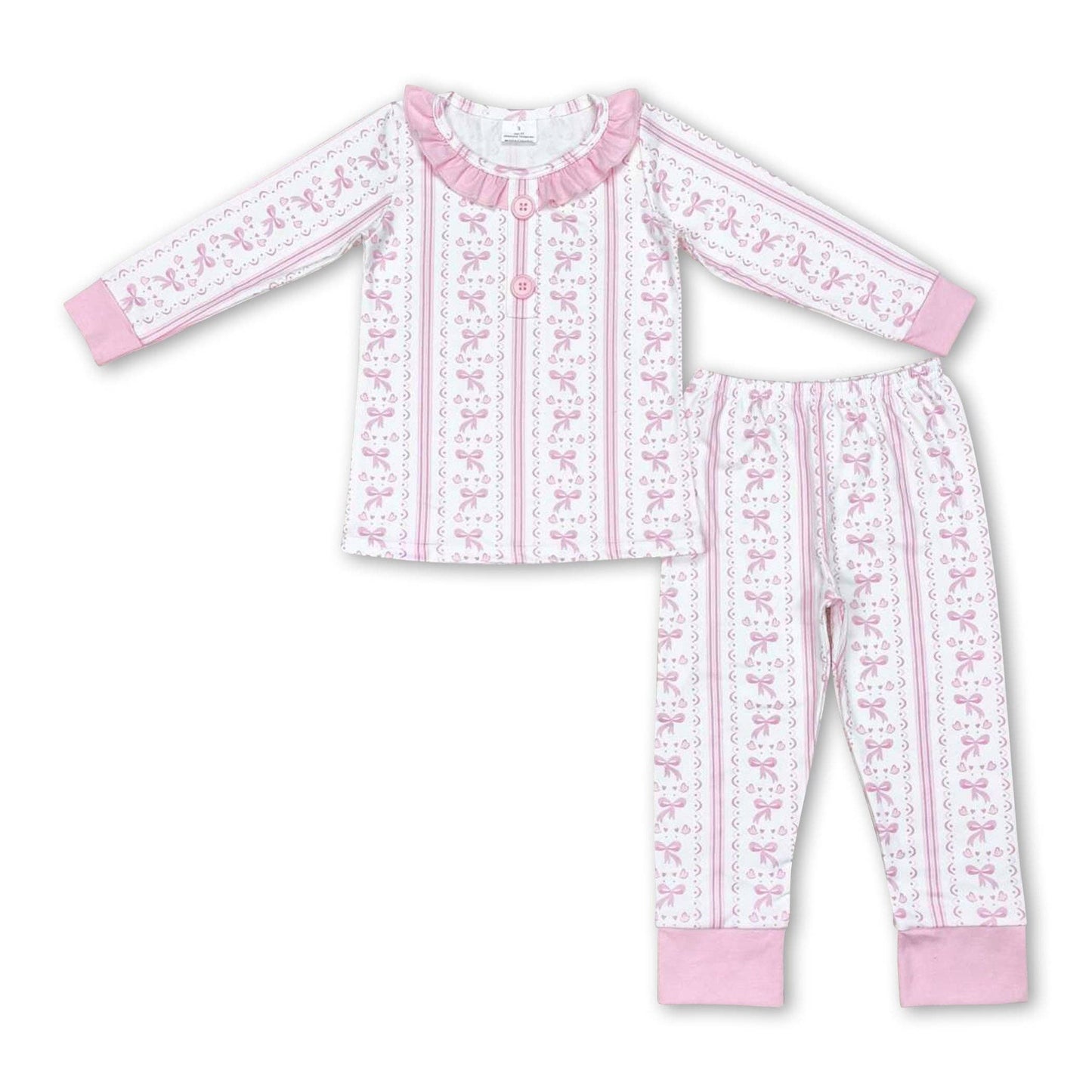 Pink Bows Pajama Set