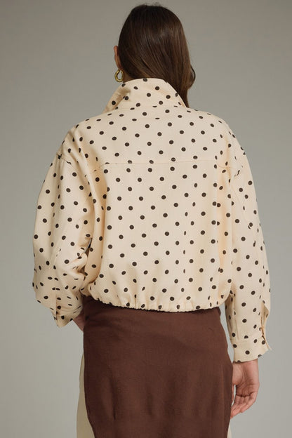 Vivi Polka Dot Collared Jacket