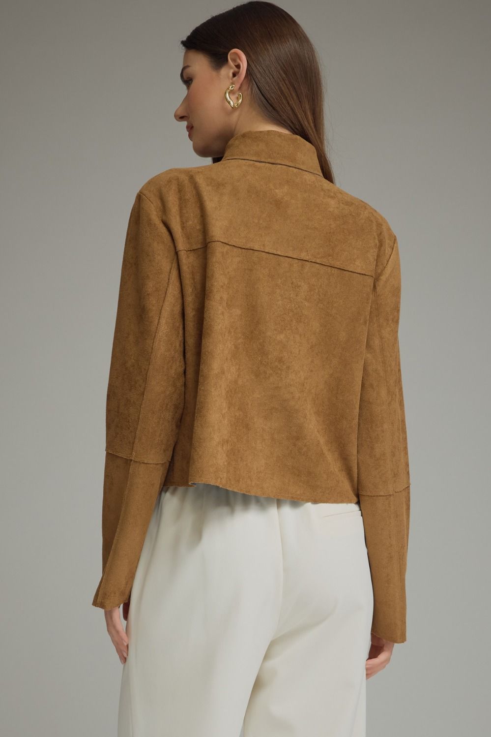 Charlotte Suede Cropped Jacket