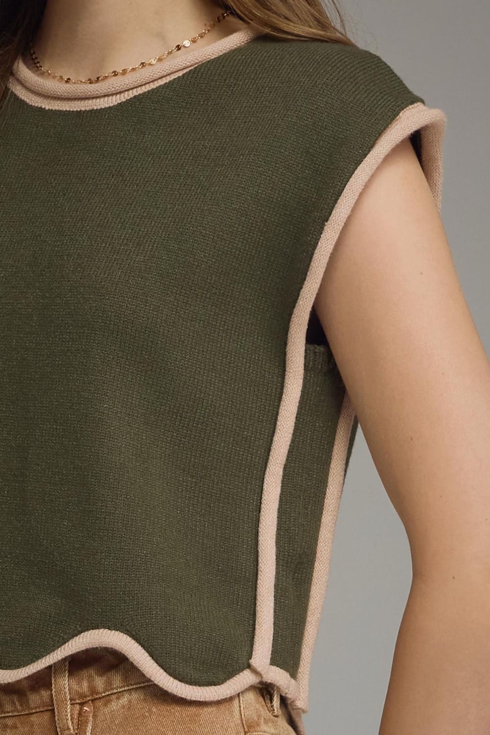 Eleanor Army Solid Sleeveless Top