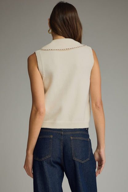 Sadie Sweater Knit Top with Self-Tie Neck