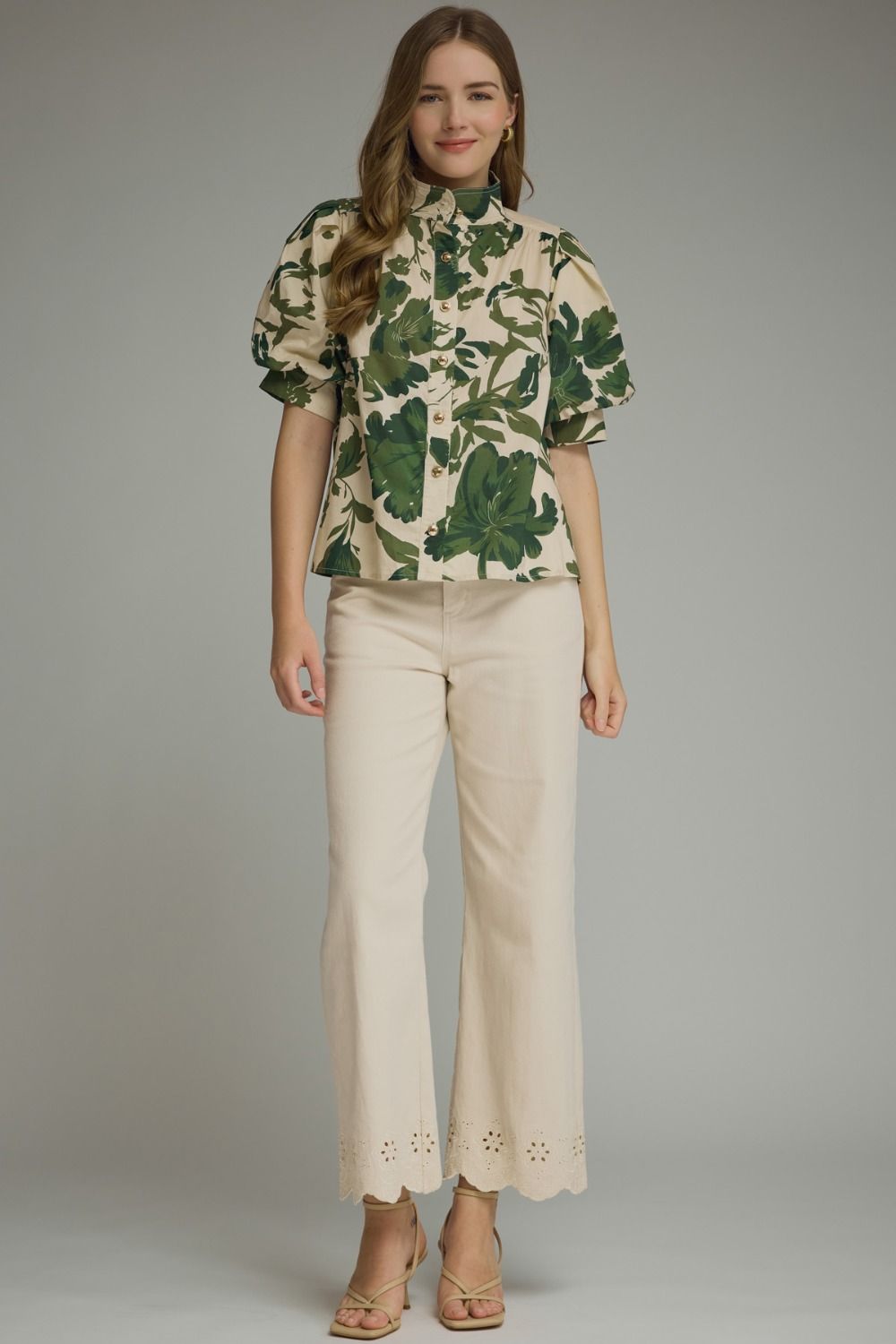 Kaci Floral Puff Sleeve Blouse