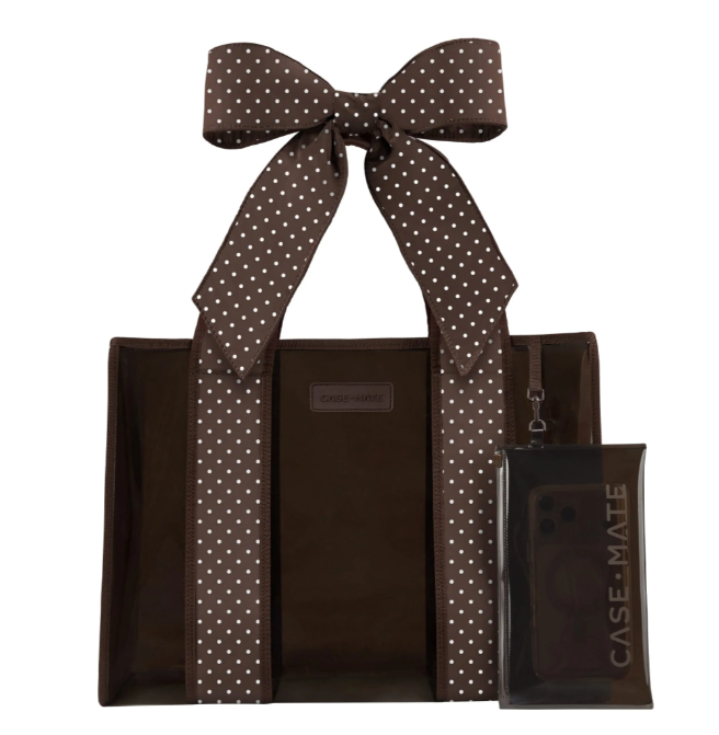 Case-Mate Espresso Dot Bow Jelly Tote Bag