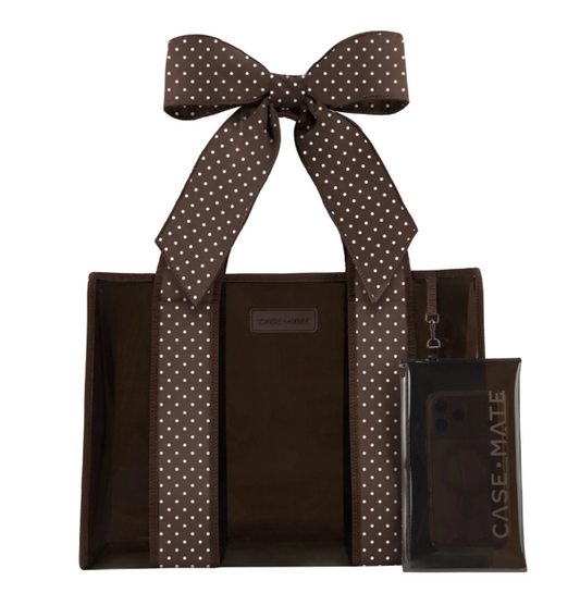Case-Mate Espresso Dot Bow Jelly Tote Bag