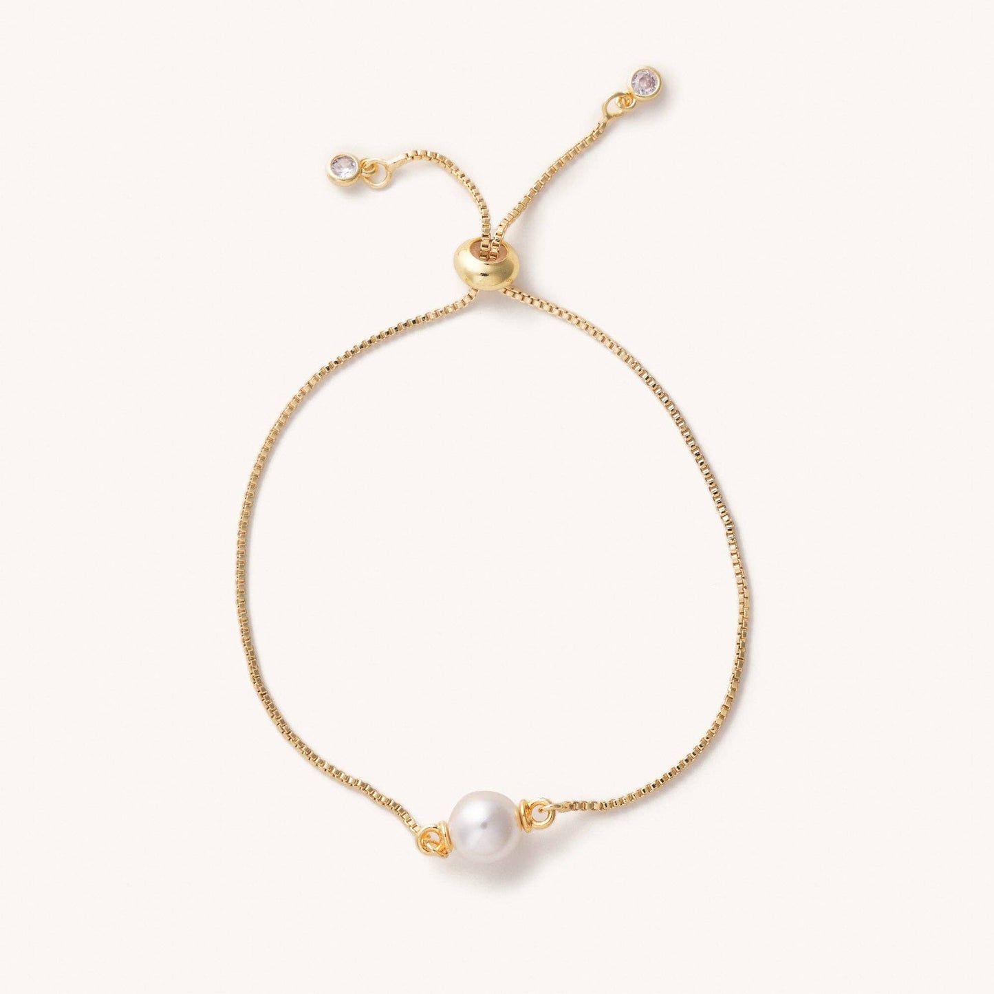 Presley Golden Pearl Slider Bracelet