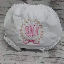 White Eyelet Trim Diaper Cover