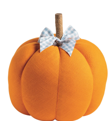 Fabric Topiary Pumpkin