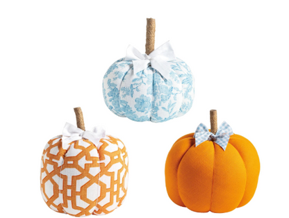 Fabric Topiary Pumpkin