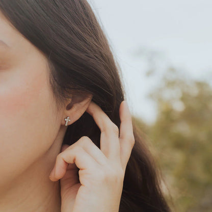 MSMH Faith Petite Cross Cubic Zirconia Earrings