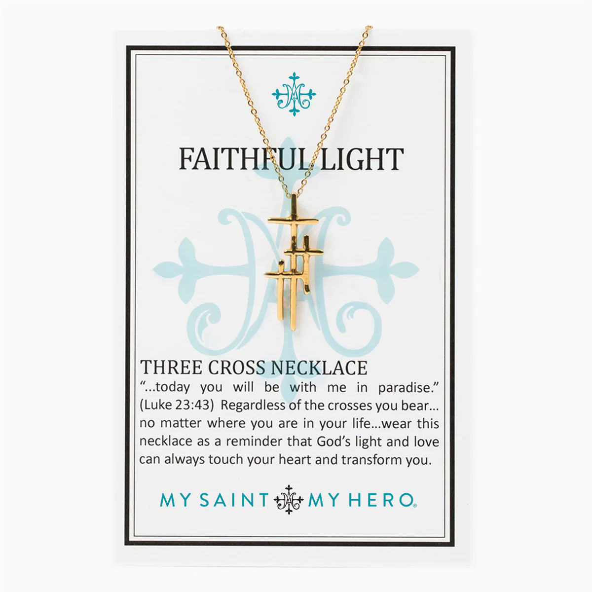 MSMH Faithful Light Three Cross Necklace