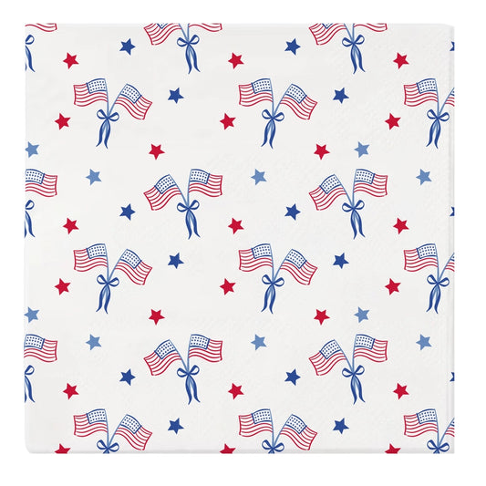 American Flag Cocktail Napkin