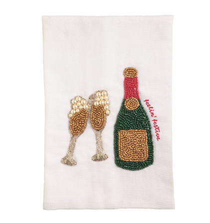Feelin' Festive Beaded Bar Towel