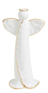 Beautiful White Ceramic Angel with Gold Edges