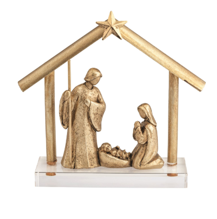Acrylic Base Gold Nativity