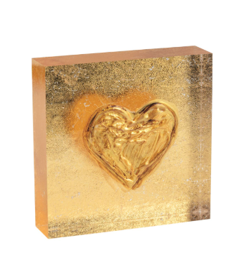 Gold Heart Acrylic Plaque