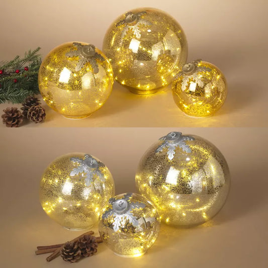 Lighted Mercury Glass Table Ornament