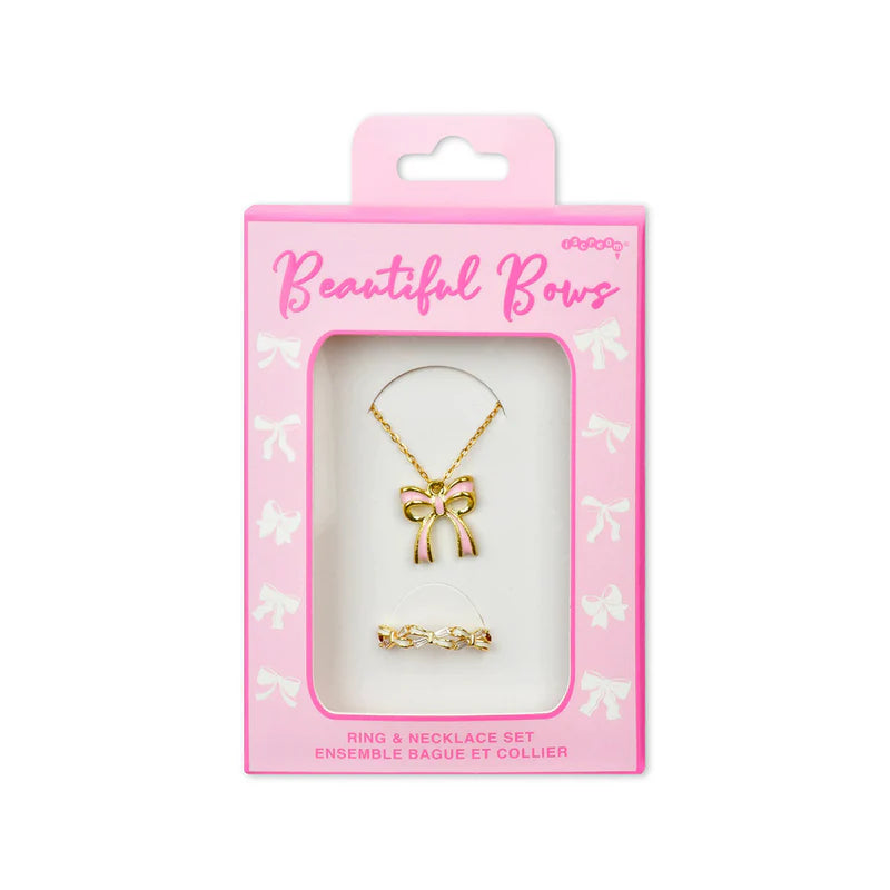 Beautiful Bow Ring and Necklace Set