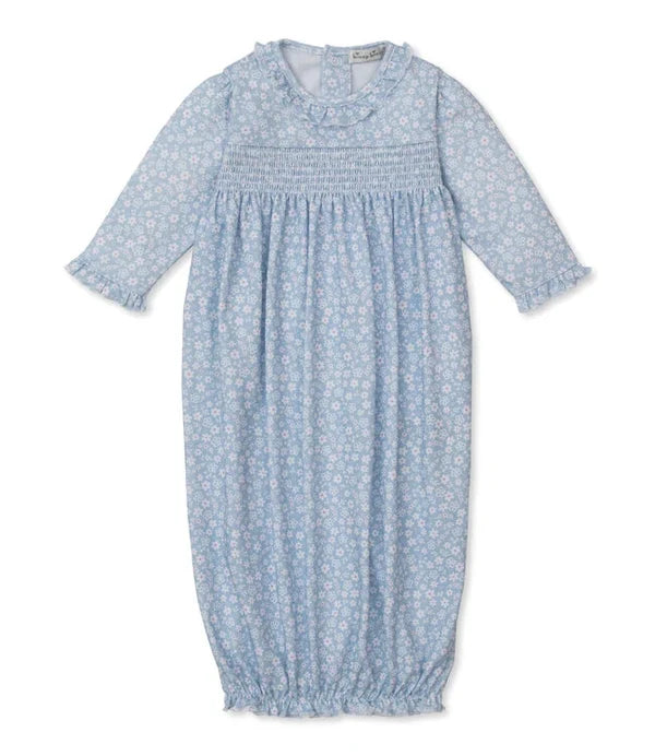 Kissy Kissy Fall Blooms Smocked Printed Sack Gown