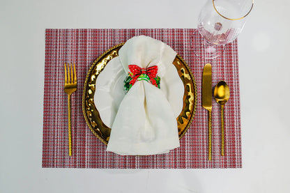 Red Berry Wreath Acrylic Napkin Ring