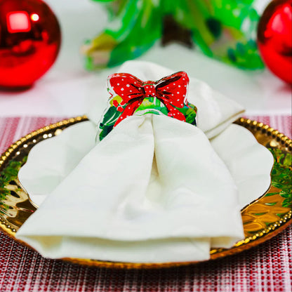 Red Berry Wreath Acrylic Napkin Ring