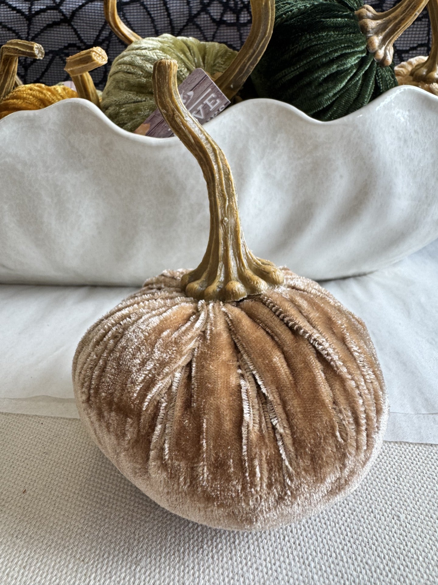 Mini Velvet Pumpkin