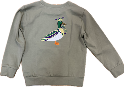Mardi Gras Duck Embroidered Long Sleeve