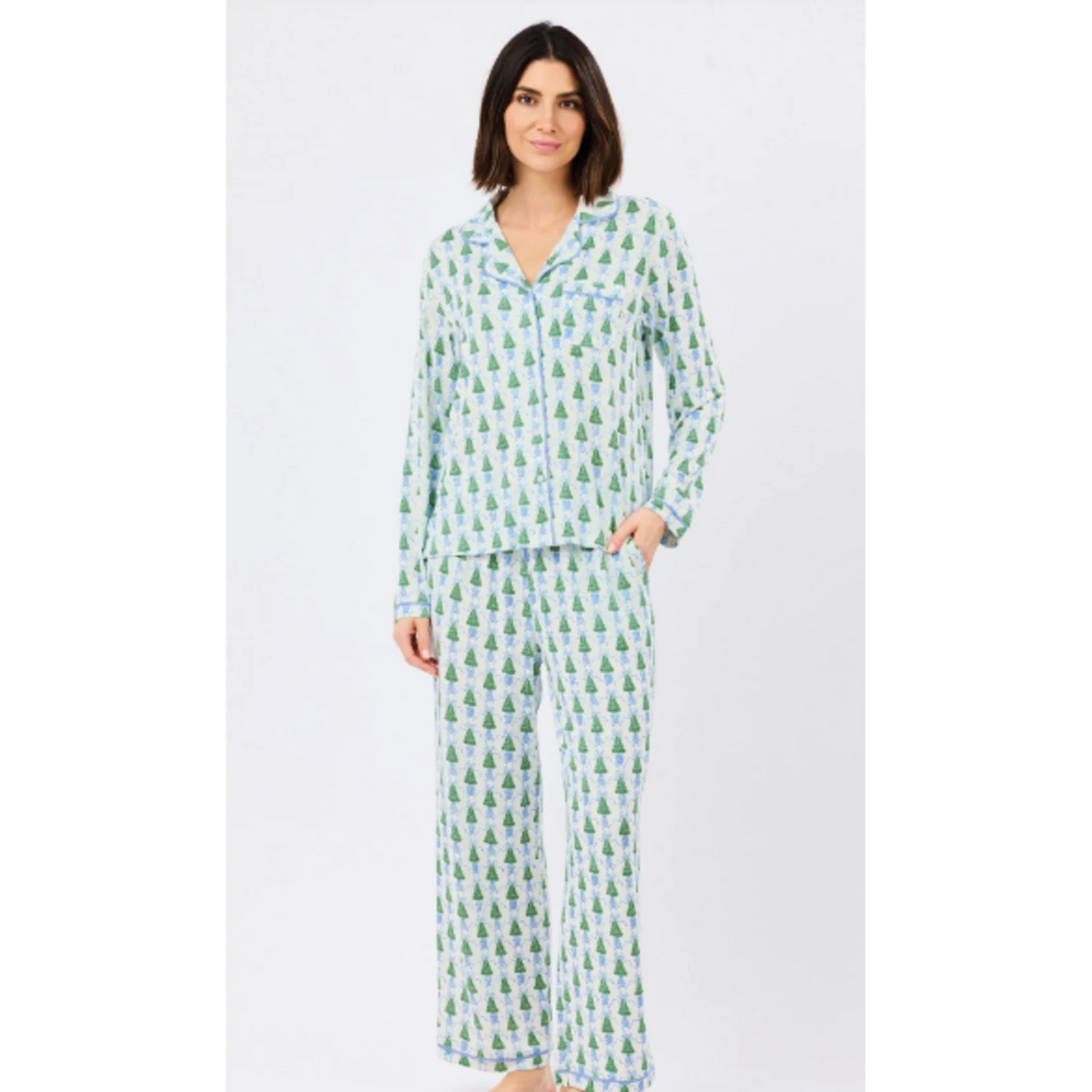 Charlotte PJ- Winter Pines Blue
