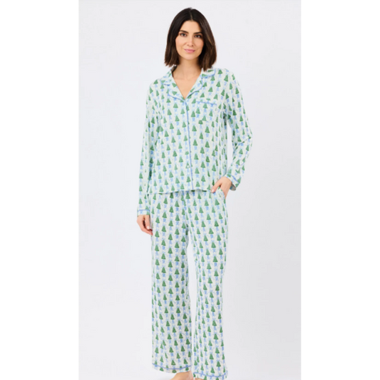 Charlotte PJ- Winter Pines Blue