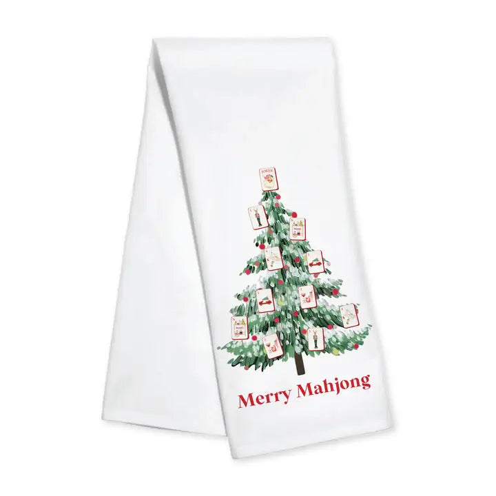 Merry Mahjong Tree Kitchen Towel