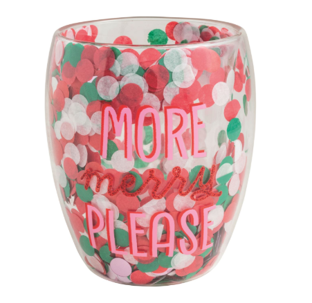 More Merry Confetti Wine Glass
