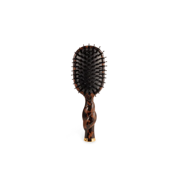 Mini Boar Bristle Hair Brush- Tortoise