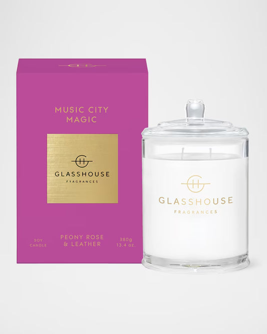 Glasshouse Triple Scented Soy Candle - MUSIC CITY MAGIC