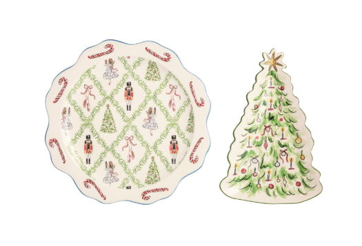Nutcracker & Tree Nested Tray Set