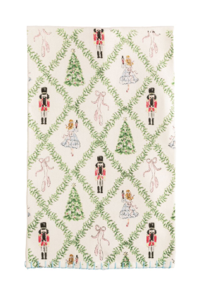 Nutcracker Lattice Pattern Tea Towel