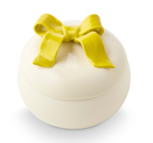 Oleander Oak Bow Ceramic Candle