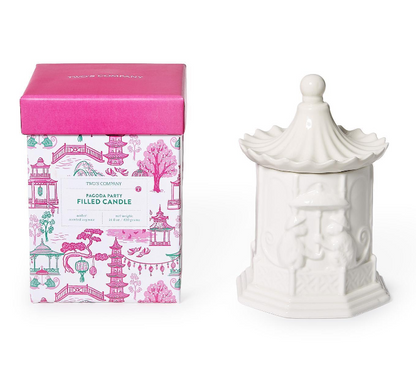 Pagoda Filled Candle with Amber Scent in Gift Box