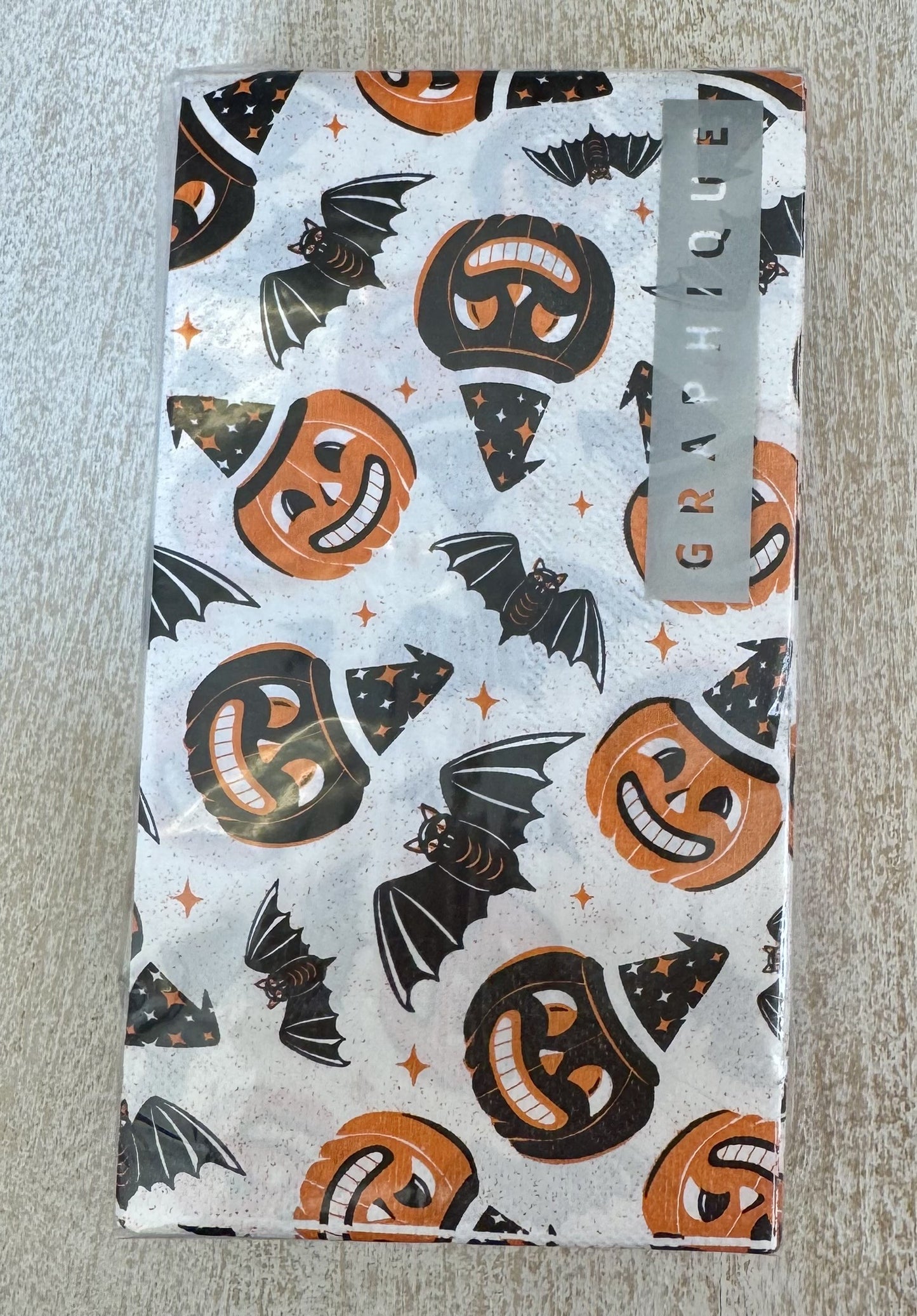 Pumpkin and Bat Halloween Guest Napkins