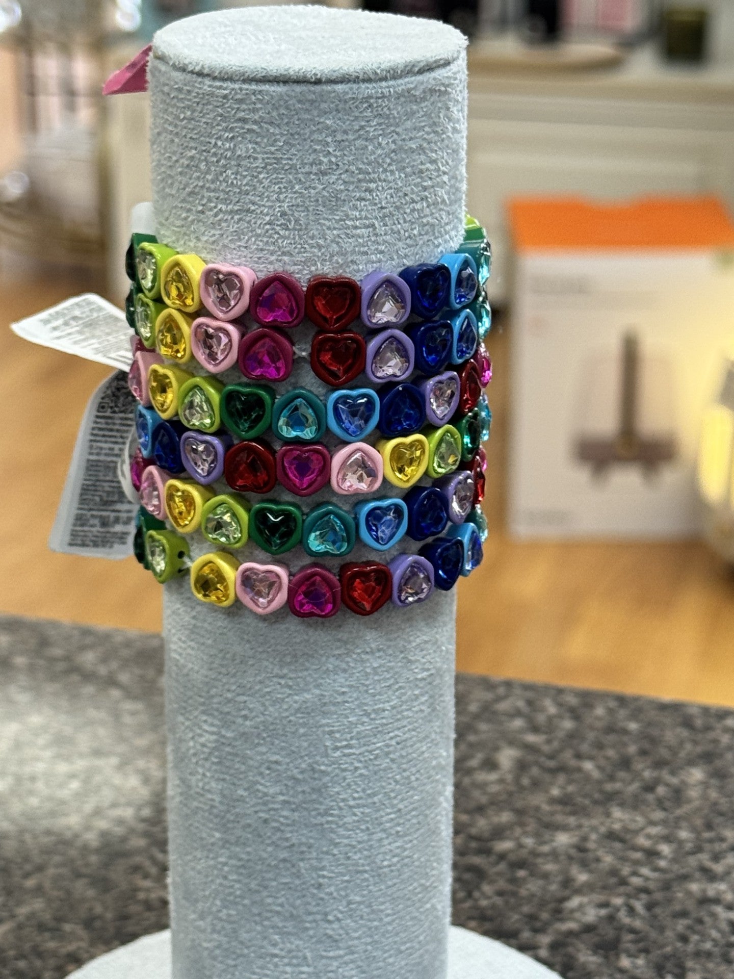 Rainbow Heart Gem Bracelet
